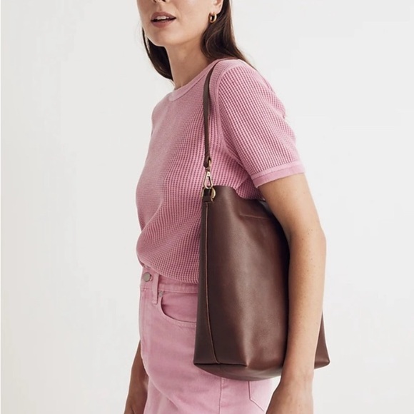 Madewell The Transport Bucket Bag, Black Leather, NWT - Picture 15 of 16